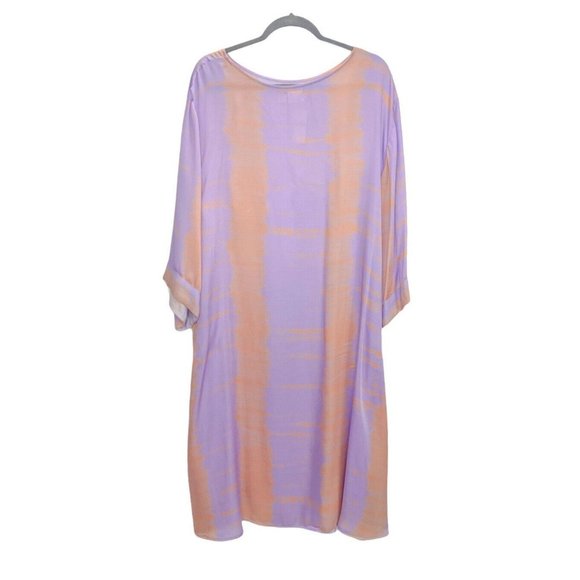 Anthropologie Norblack Norwhite Sonne Purple Gold Kaftan Dress Medium - Picture 4 of 11